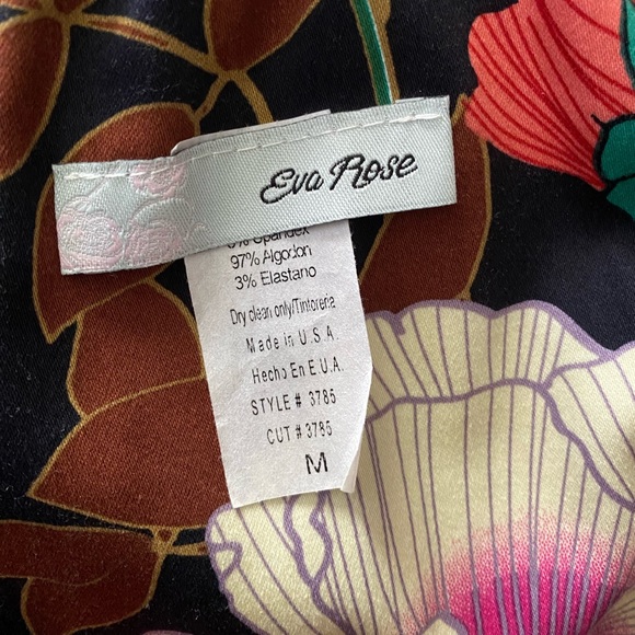 Eva Rose Vtg Floral Sleeveless Fold-Over 1950s Retro Style Swing Dress Medium - Picture 7 of 8